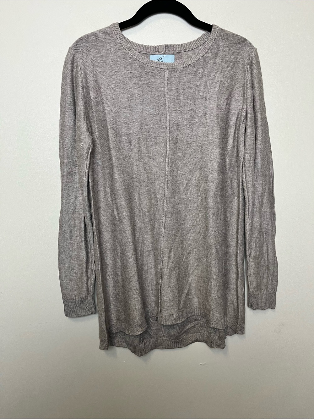 Joan Vass Sweater Tunic Cashmere Blend Light Brown - Medium